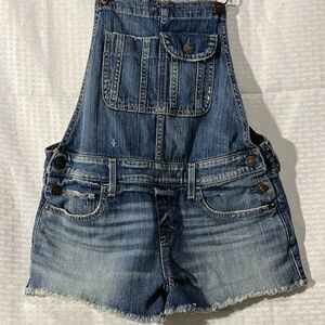 Abercrombie & Fitch Overalls Short Shortalls Womens S Y2K 90’s Denim Summer Boho